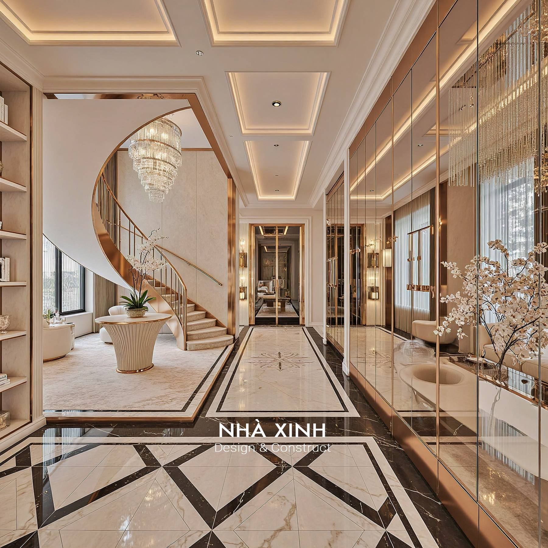 Khu vực bàn ăn - bếp với cách bố trí tiện nghi