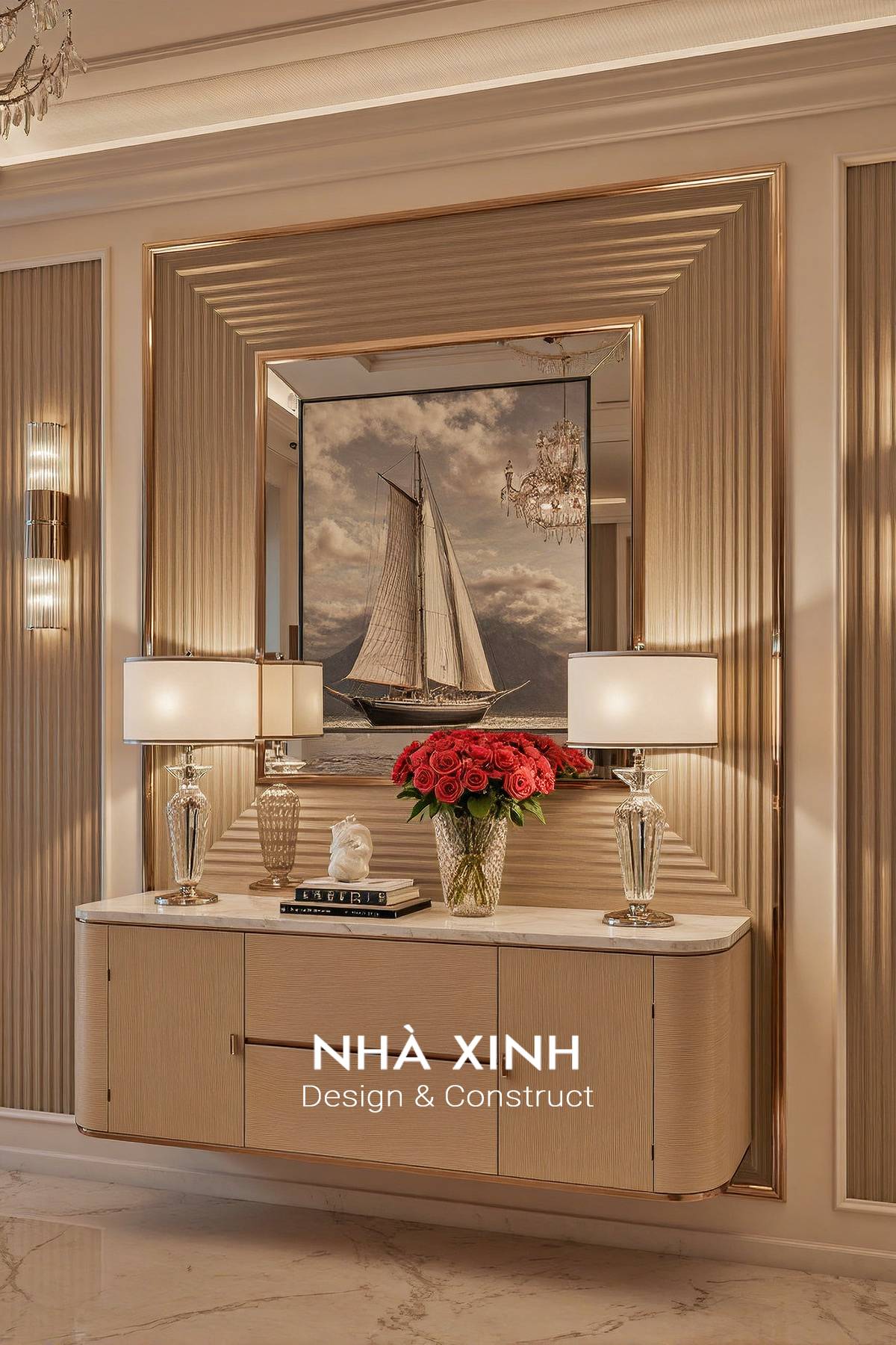 Mẫu thiết kế nội thất phòng ngủ master rộng rãi và thông thoáng