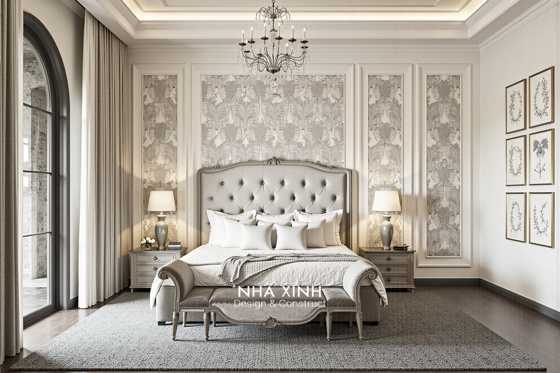 Khu vực bàn tiệc được thiết kế tiện nghi và sang trọng