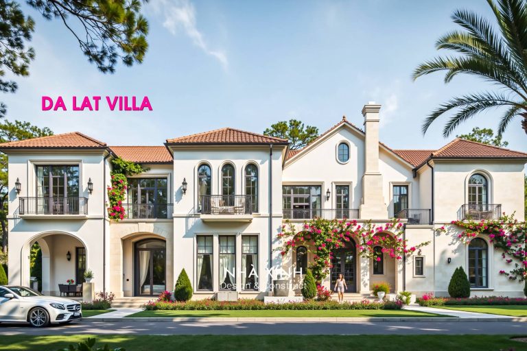 thiet ke biet thu vintage rose villa sang trong bt562