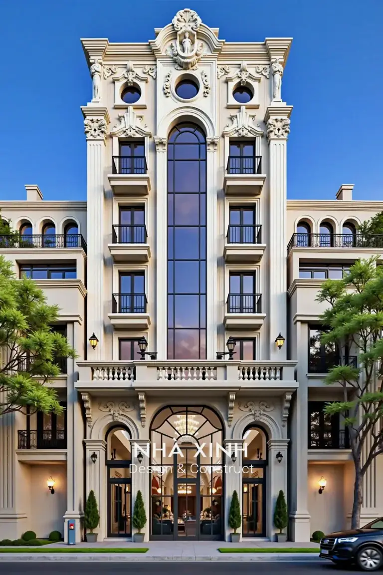 thiết kế building khách sạn sang trọng