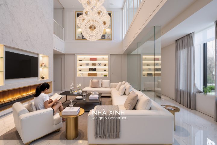 mau thiet ke noi that hien dai luxury sang trong tone trang nt120