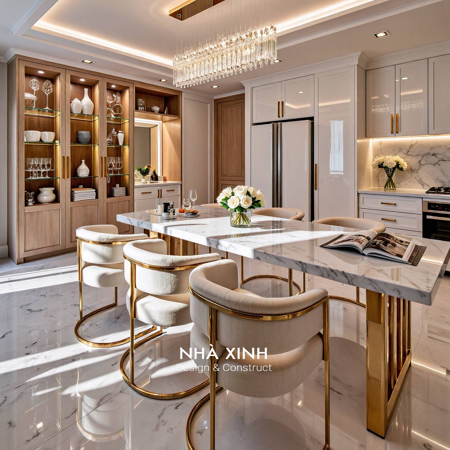 Nội thất hiện đại phong cách đồ gỗ nhà chị Chi