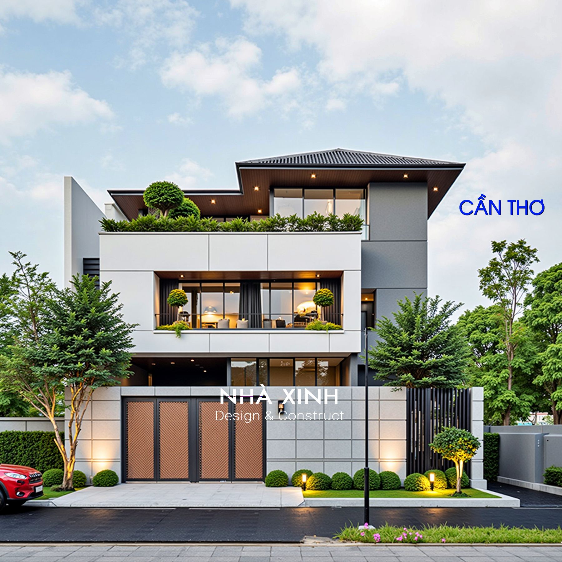 Cần trú trọng vào ngoại thất của biệt thự điều tạo nên nét đẹp cho ngôi nhà