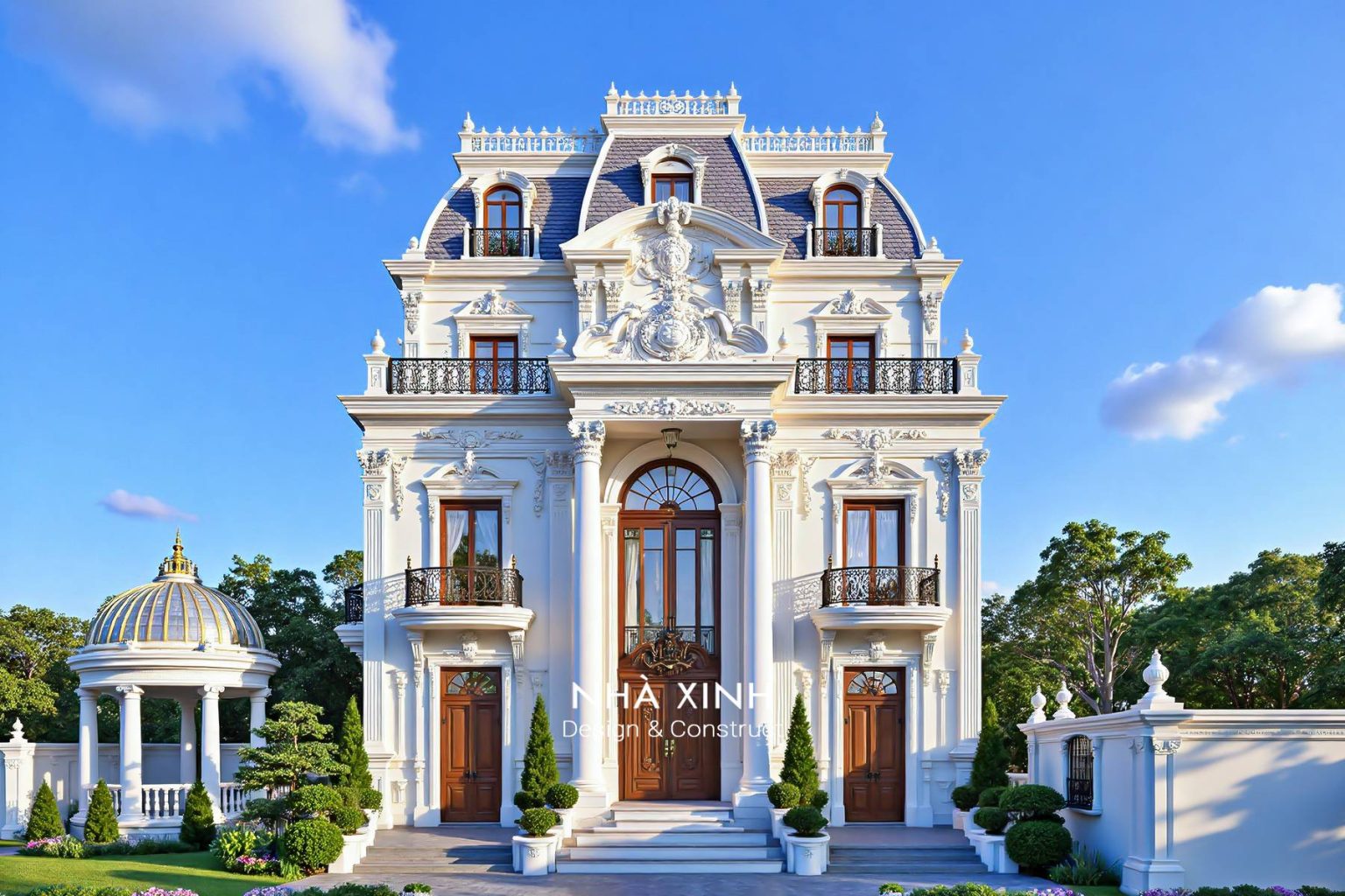 Biệt thự cổ điển Worship Serenity – có phòng thờ trang trọng, hài hòa tổng thể (Mẫu 29)