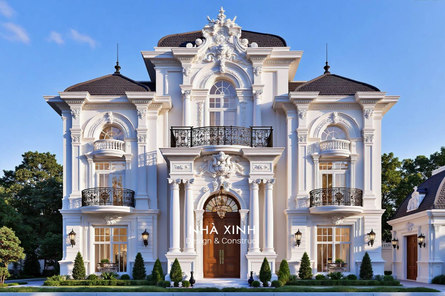 Biệt thự cổ điển Private Study – có phòng làm việc yên tĩnh, tách biệt sinh hoạt (Mẫu 28)