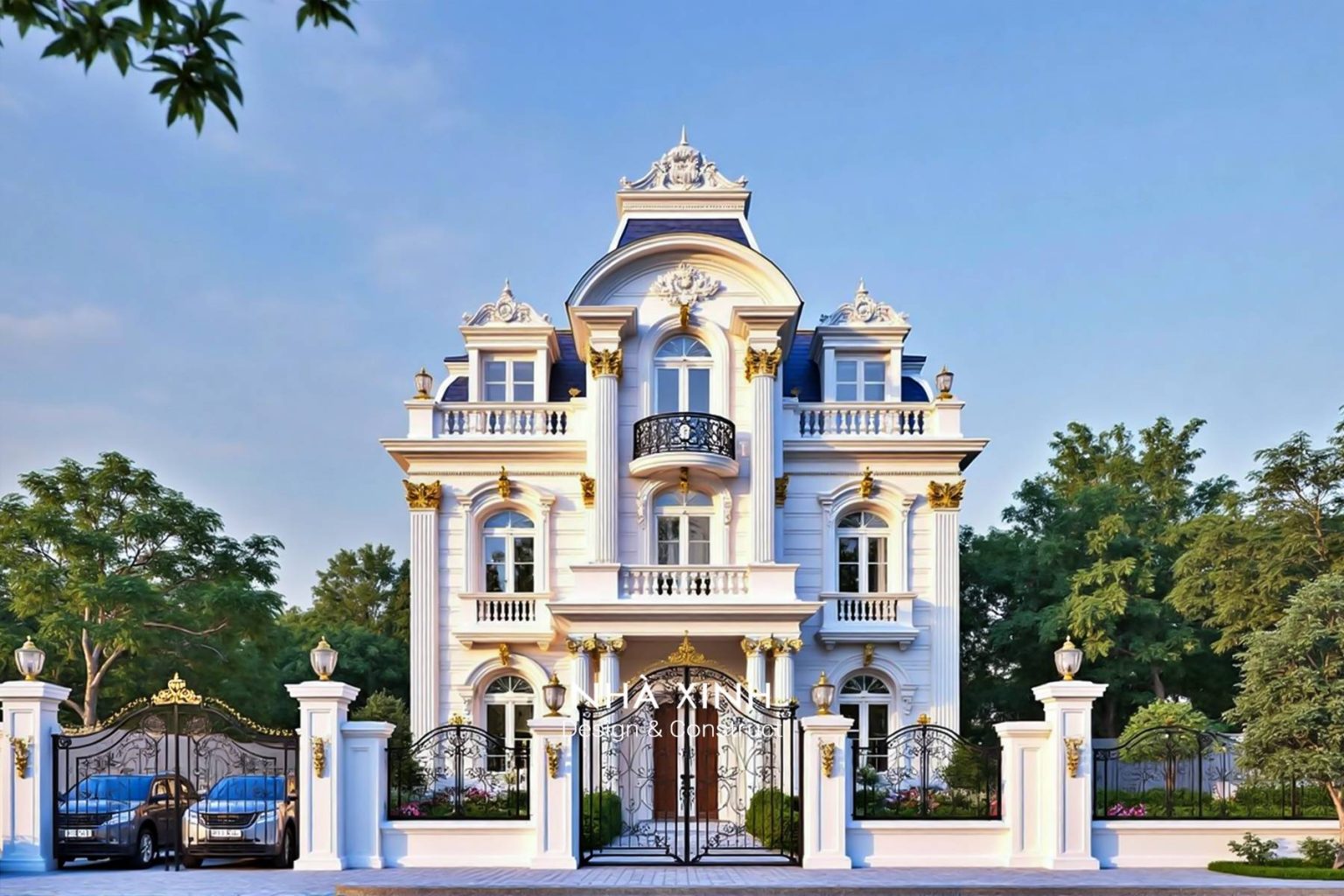 Biệt thự cổ điển Ironwork Luxury – lan can sắt mỹ thuật tinh xảo (Mẫu 23)