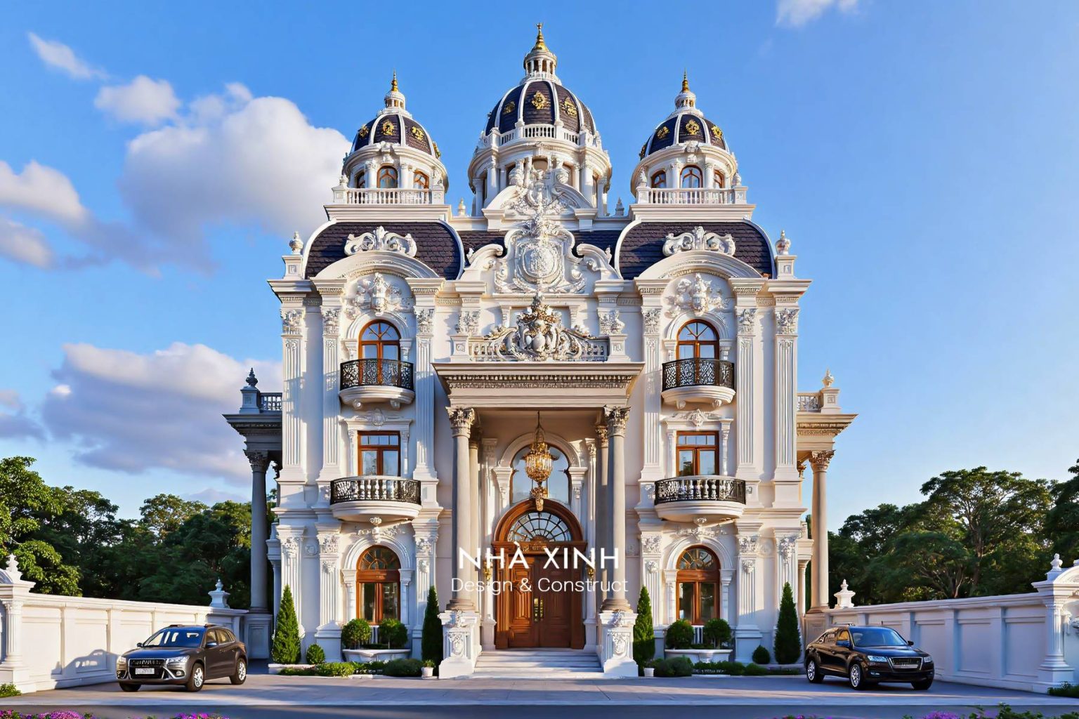 Biệt thự cổ điển Classic Night Glow – chiếu sáng theo lớp, nổi khối ban đêm (Mẫu 25)