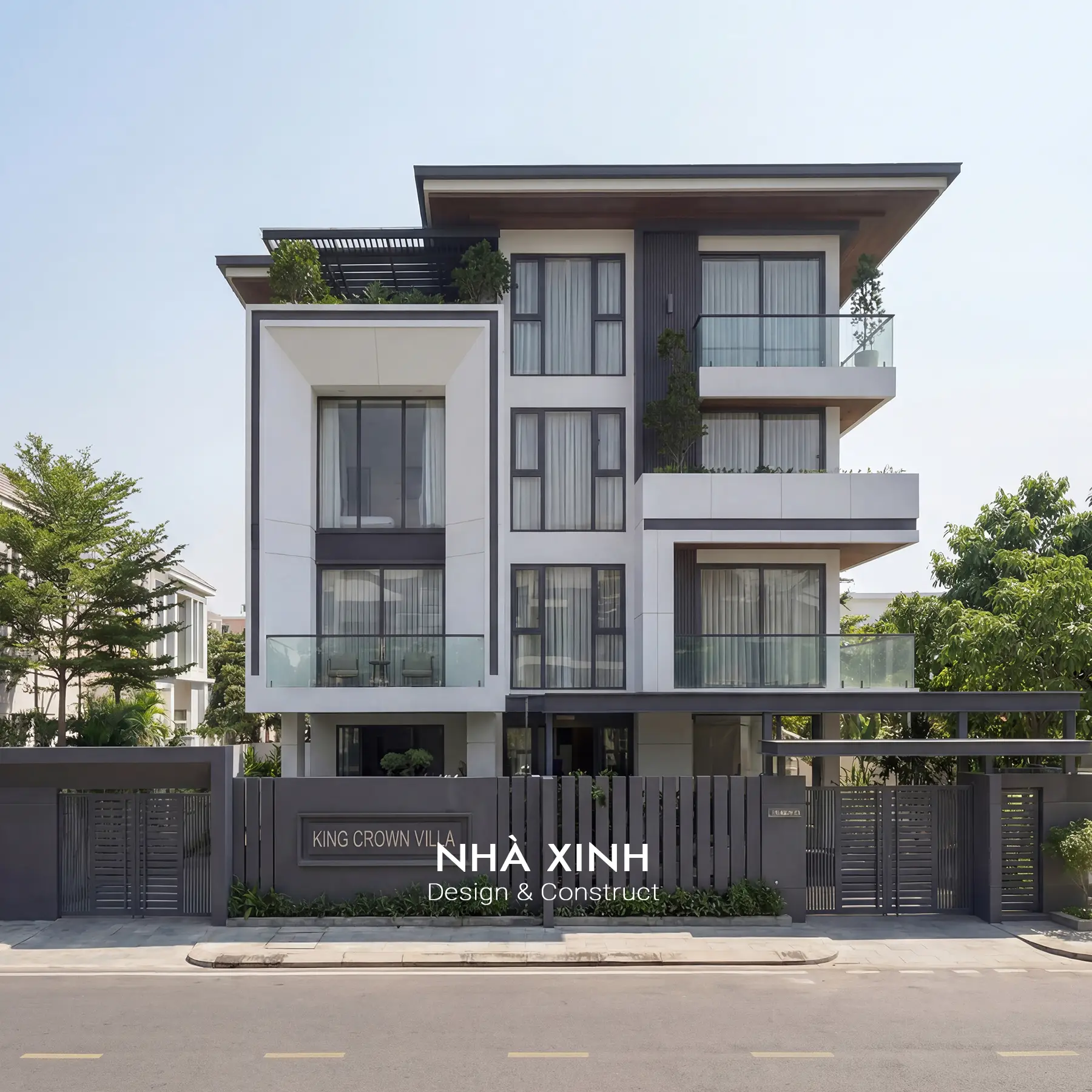 Mẫu thiết kế biệt thự 4 tầng hiện đại