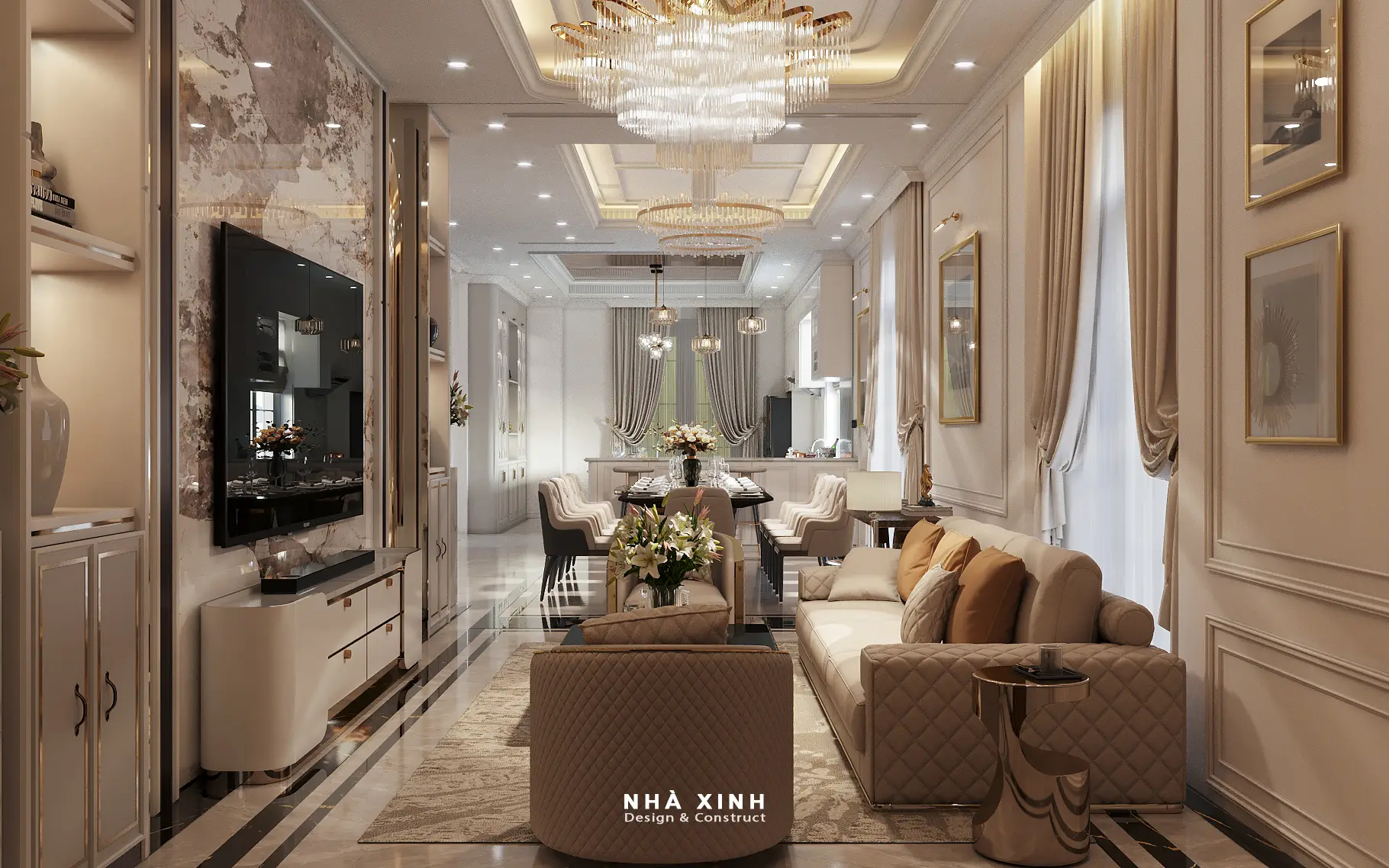 thiết kế nội thất phòng khách đẹp