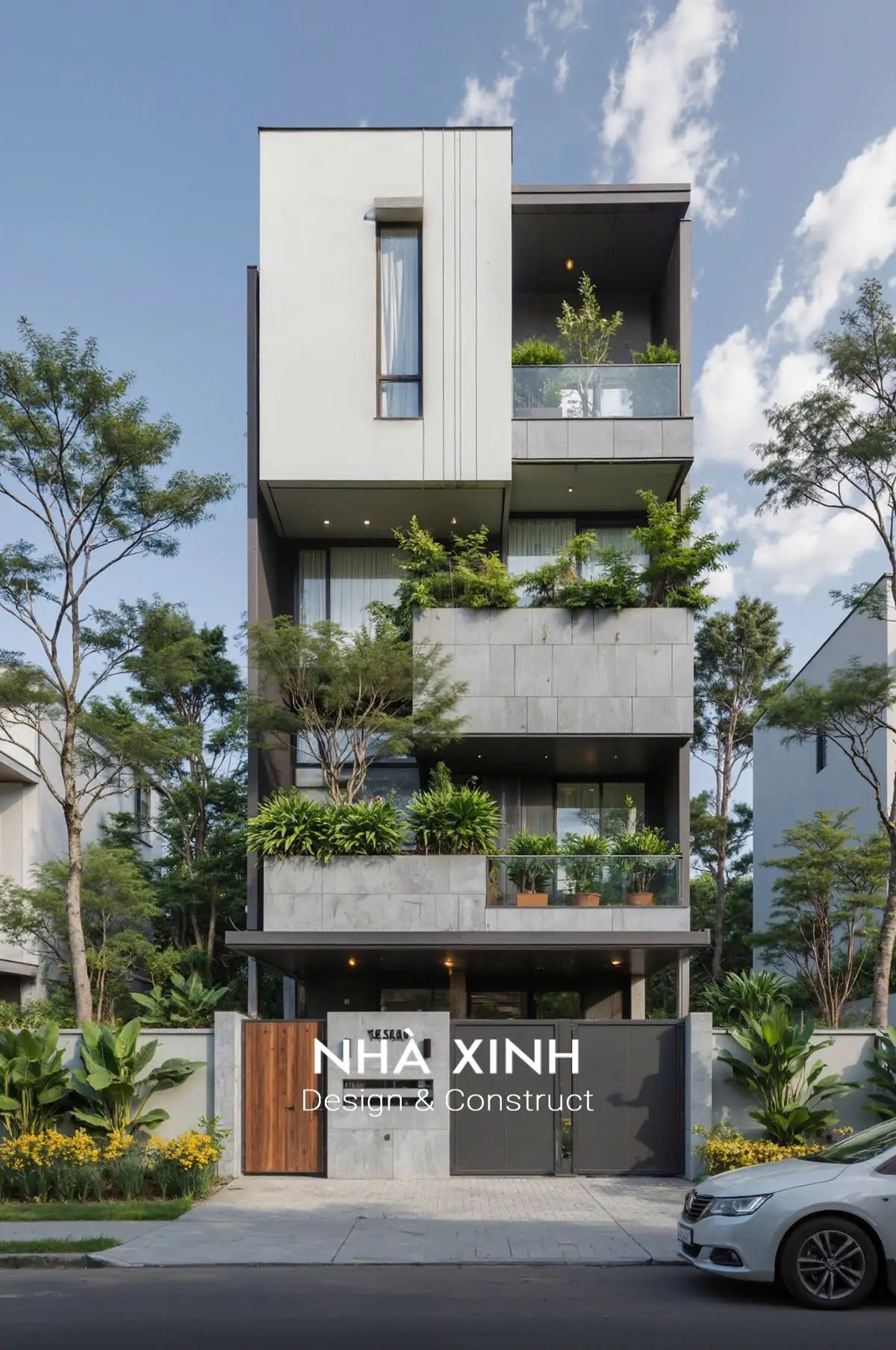 thiết kế biệt thự phố hiện đại đẹp