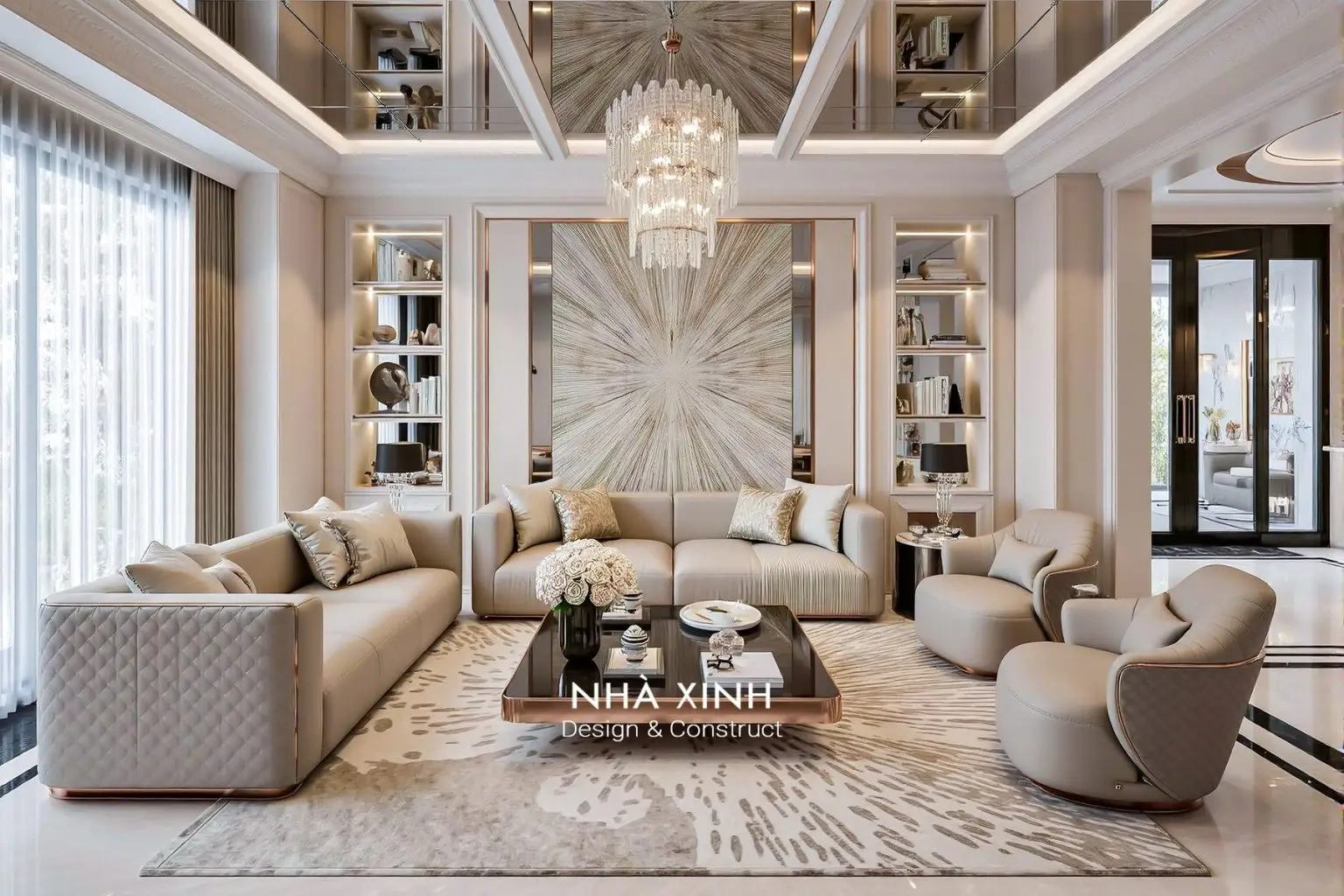 thiết kế nội thất biệt thự hiện đại khoa villa