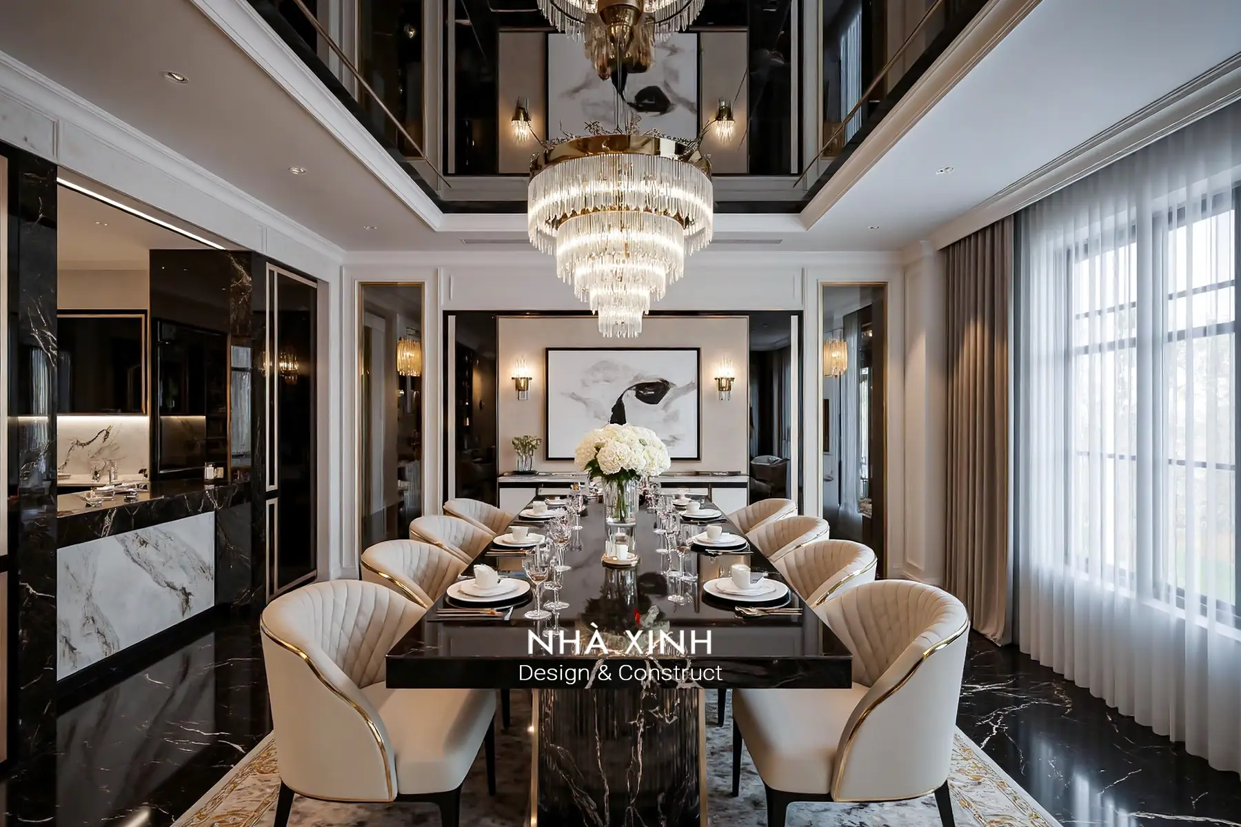 Mẫu thiết kế nội thất không gian phòng tắm sang trọng