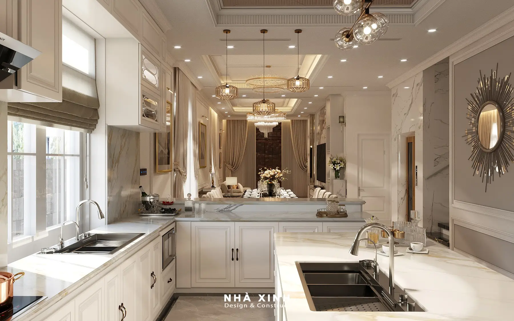 thiết kế nội thất phòng thay đồ sang trọng