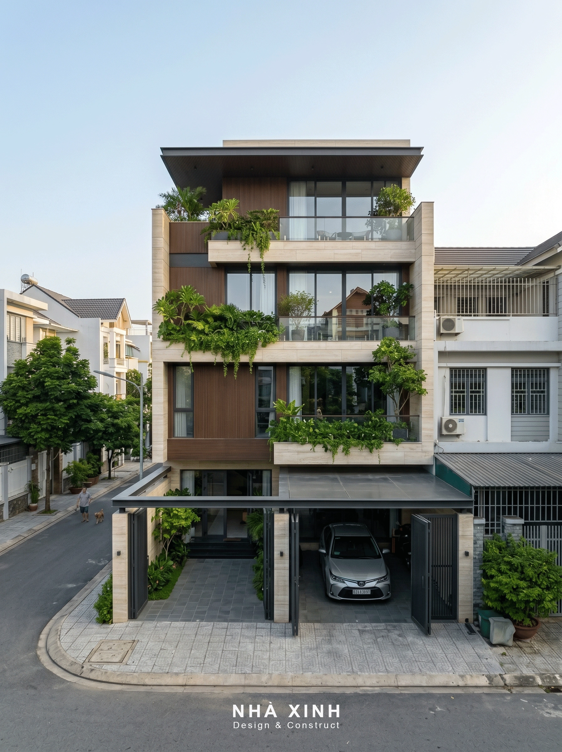 mẫu thiết kế biệt thự 4 tầng đẹp