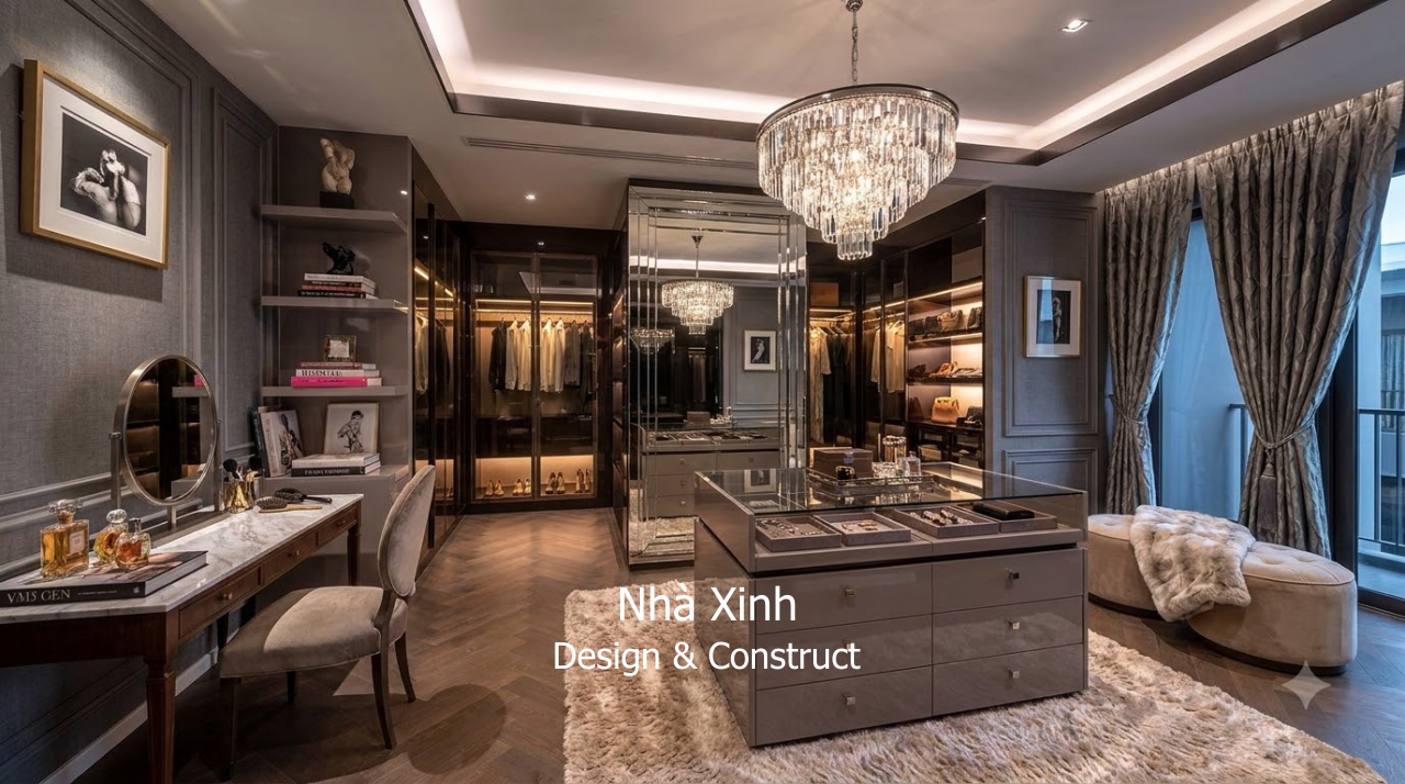 thiết kế biệt thự bán cổ điển hoàng gia - phòng làm việc