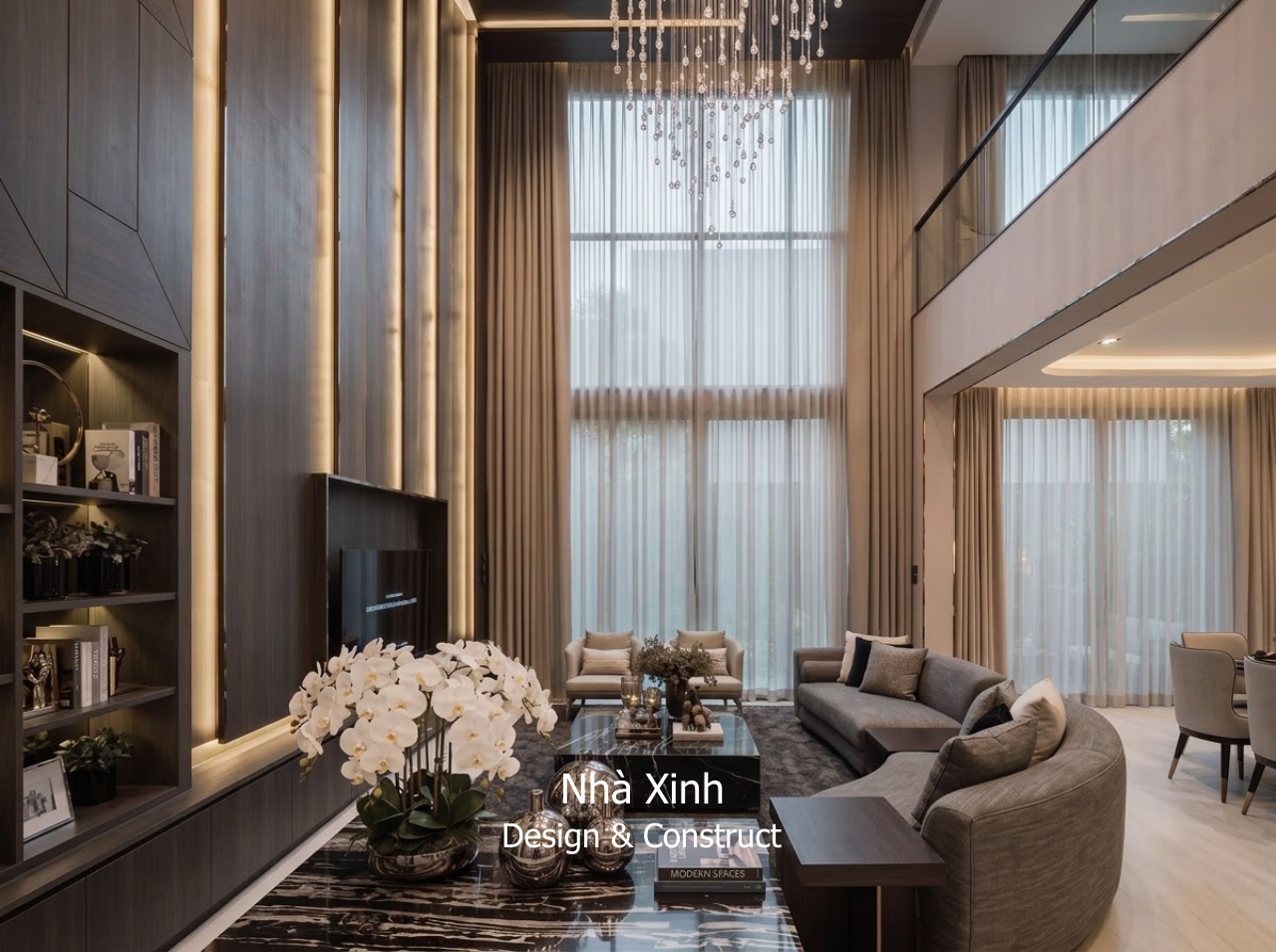 thiết kế biệt thự hiện đại sang trọng - phòng khách