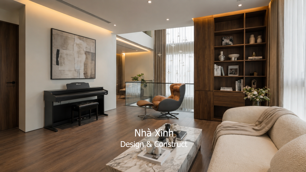 thiết kế biệt thự hiện đại tinh tế - phòng giải trí