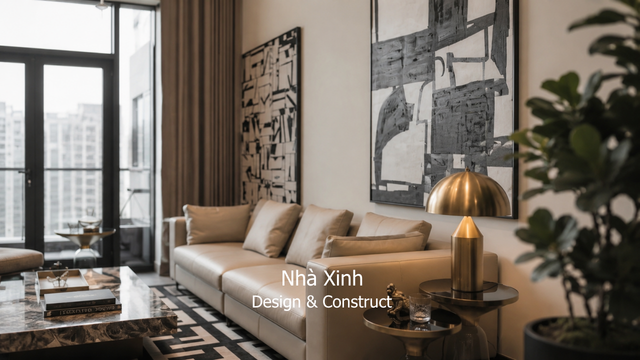 thiết kế biệt thự hiện đại tinh tế - phòng khách