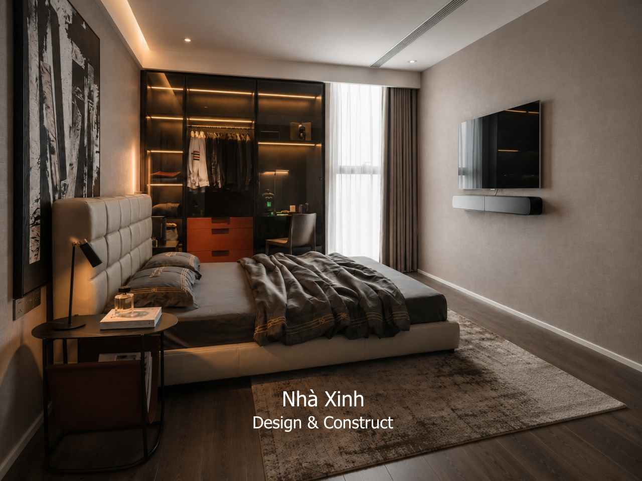 thiết kế biệt thự hiện đại tinh tế - phòng ngủ