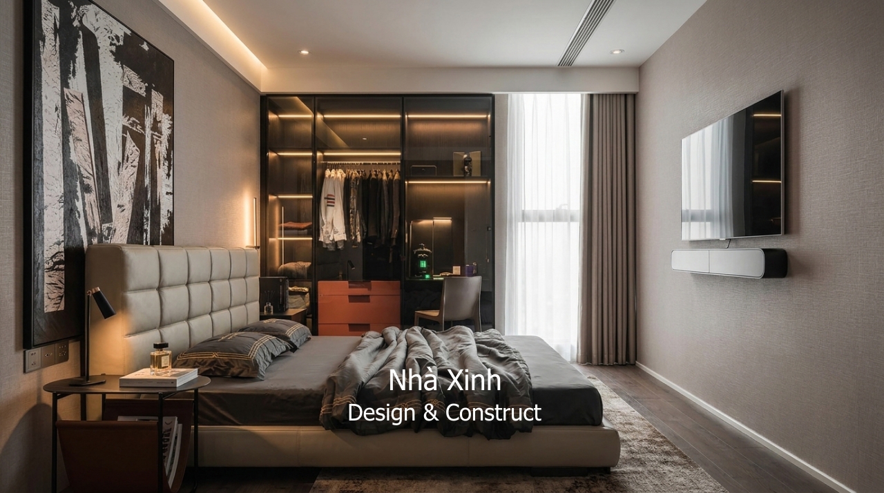 thiết kế biệt thự hiện đại tinh tế - phòng thay đồ