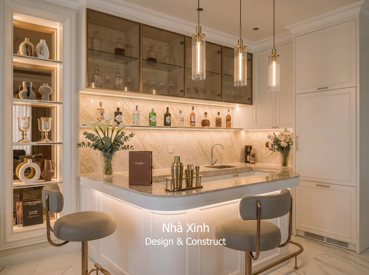 thiết kế biệt thự tân cổ điển quý tộc - phòng bếp