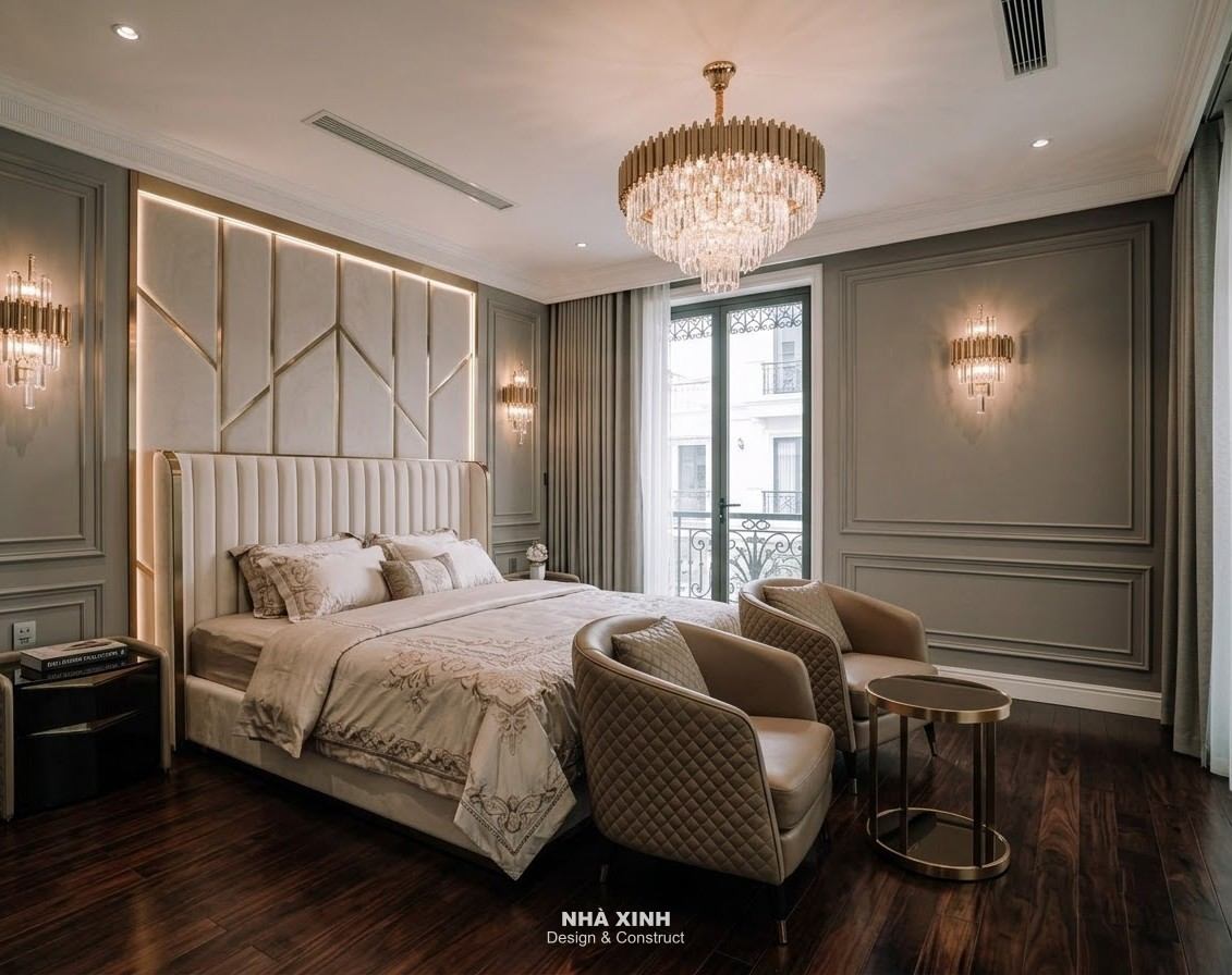 Thiết kế nội thất phòng ngủ biệt thự chateau