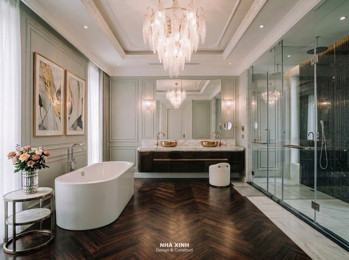 Thiết kế nội thất phòng tắm hiện đại biệt thự chateau