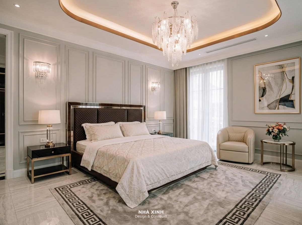 thiết kế nội thất phòng ngủ biệt thự chateau