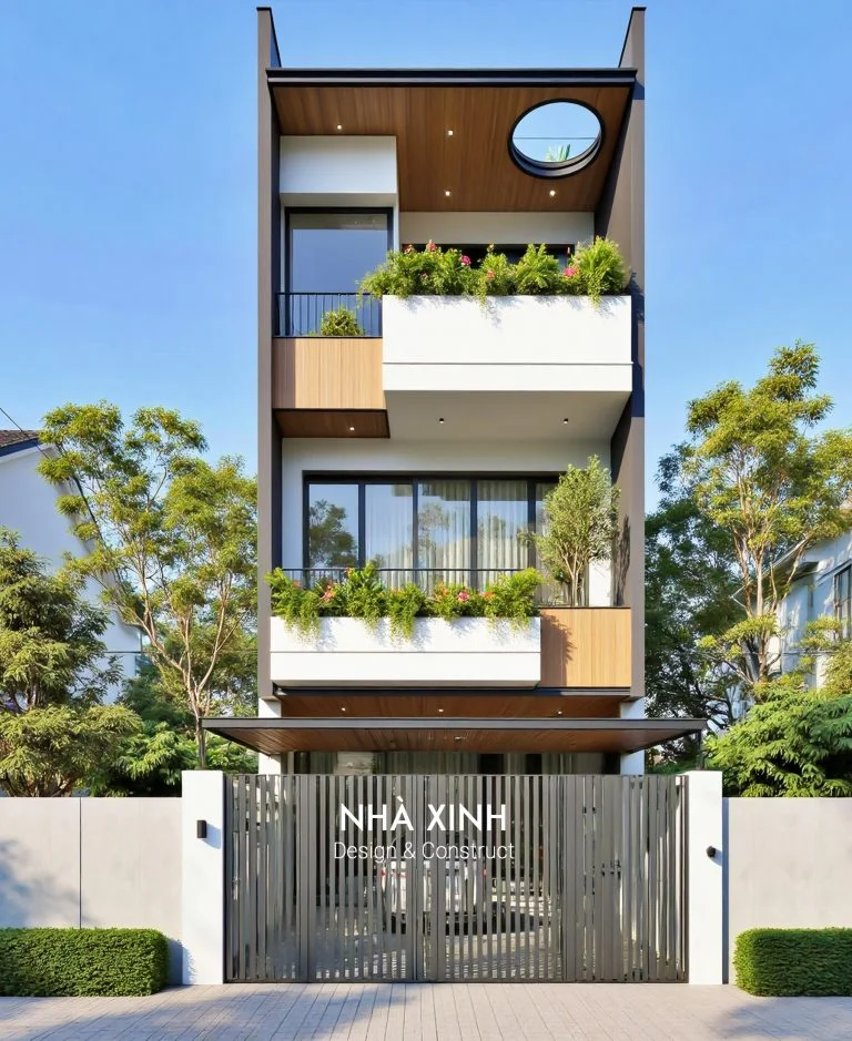mẫu nhà phố kết hợp văn phòng