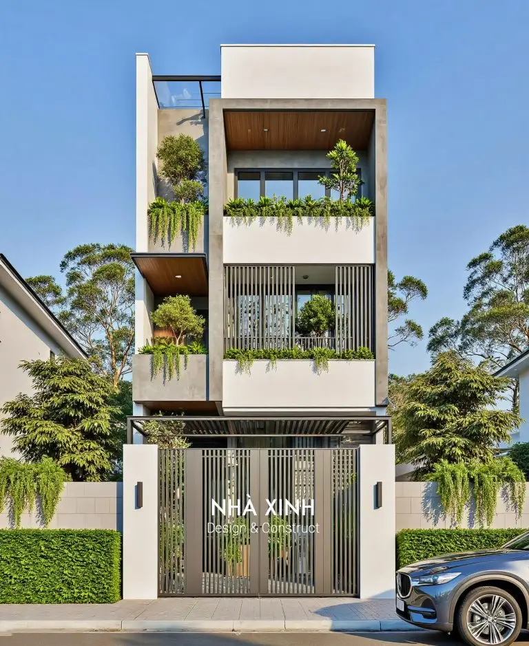 Mẫu nhà phố 3 tầng hiện đại đẹp