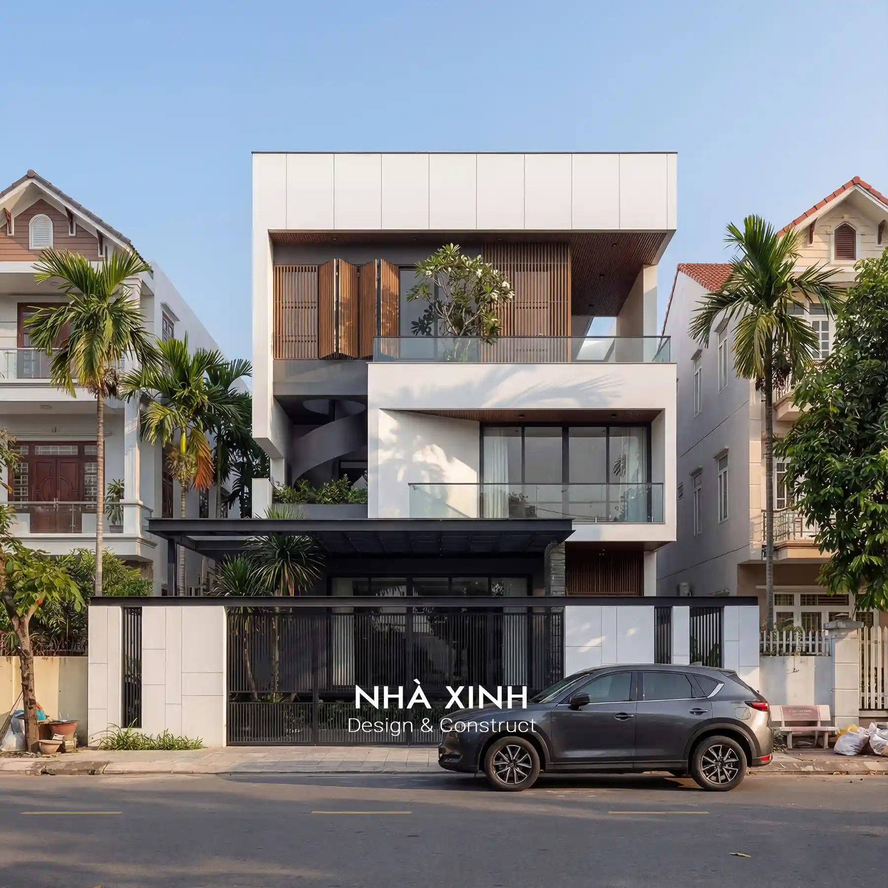Mẫu nhà phố 2 tầng hiện đại đẹp